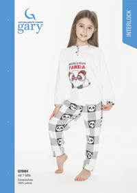 GIRL'S PAJAMA M/L Q30004 Tellini S.r.l. Wholesale Clothing